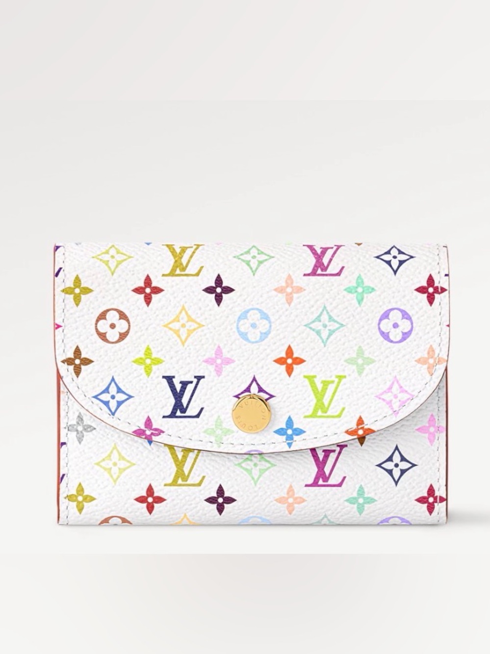 LOUIS VUITTON MURAKAMI WALLET ROSALIE COIN PURSE WHITE PINK SOLD OUT! PRISTINE!